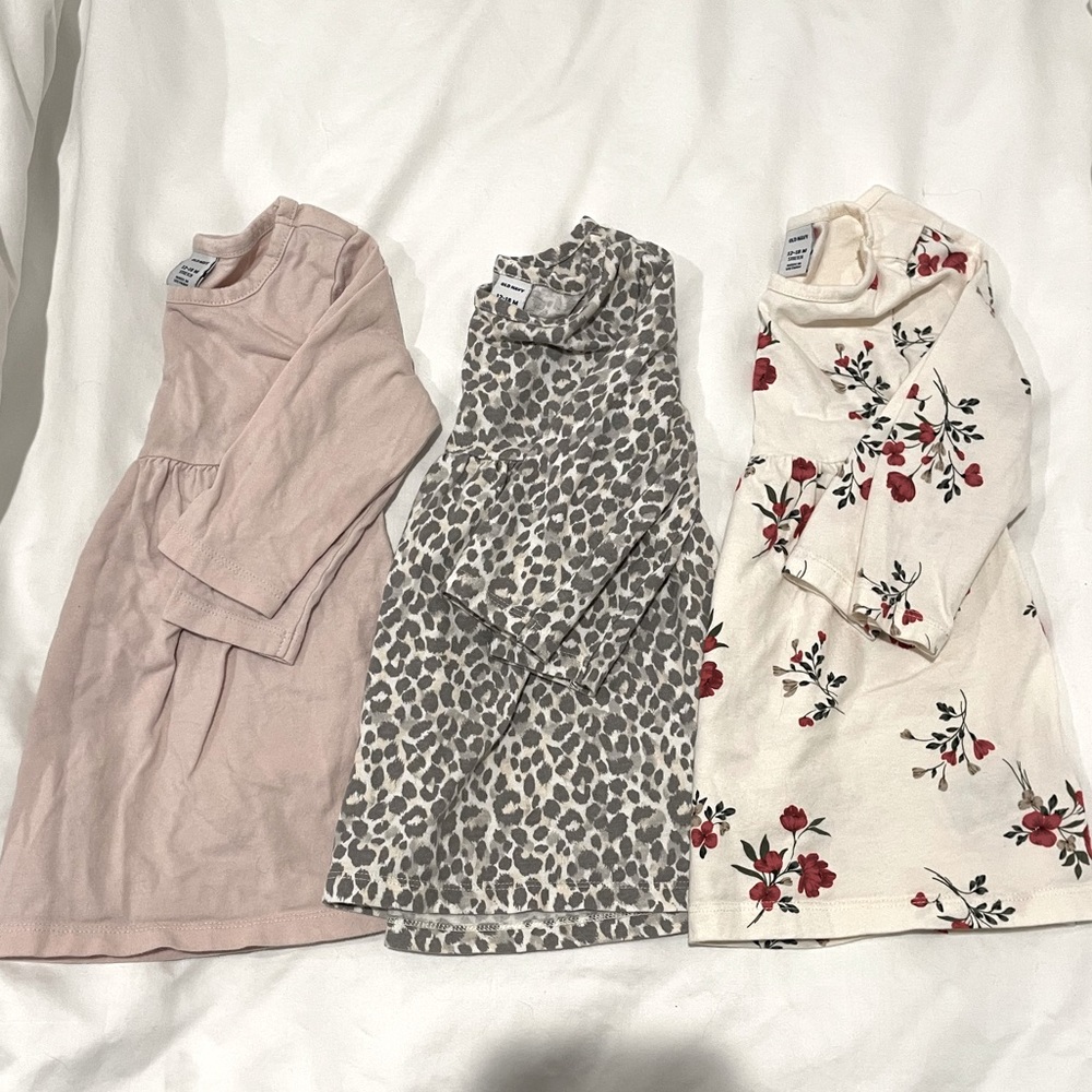 3-Pack Baby Girls Dresses